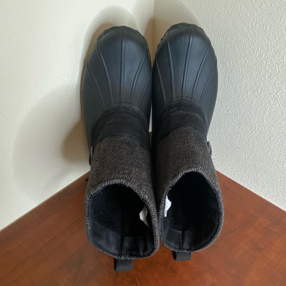 CHOOKA Step-In Duck Herringbone Boots, Women’s 9, Matte Black - Picture 9 of 13